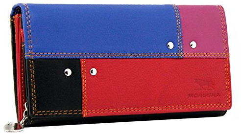 MORUCHA Women’s Genuine Leather RFID Blocking Long Purse – Colourful Multi Card Holder Clutch Wallet Luxury Gift for Ladies M05