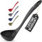 Zulay Kitchen Soup Ladle Spoon with Comfortable Grip - Cooking and Serving Spoon for Soup, Gravy, Salad Dressing and Pancake Batter - Large Nylon Scoop & Soup Ladle Great for Canning and Pouring