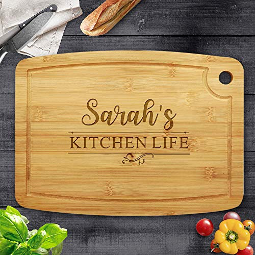 Personalised Bamboo Chopping Board Cheese Board Bamboo Cutting Board Wedding Gifts for The Couple,Engagement Gifts,Gift for Parents Custom Anniversary,Birthday,Christmas(Design 4)