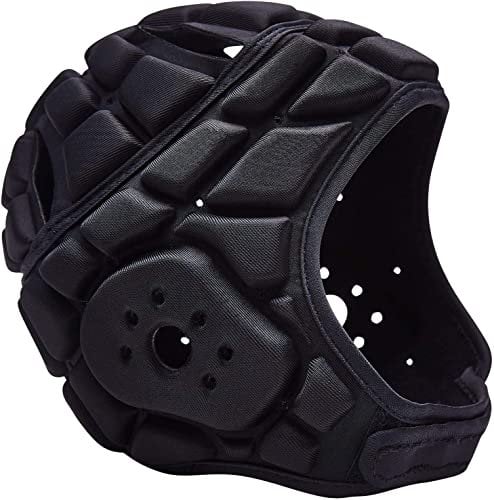 COOLOMG Kinder Kopfschutz Helm Sport Training Rugby Football Torwart Tormann Kopfprotektor Unterstützung verstellbar (Kopfumfang: 45-54cm)