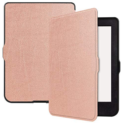 TingYR Coque pour Kobo Nia 2020 6.0 Étui Tablette, Cuir, Support Pliant, Protection Tout Compris, Housse pour Kobo Nia 2020 6.0.(Or Rose)