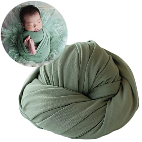 Zeroest Newborn Photography Stretch Wrap for Boys and Girls - Photo Prop Blanket (Green)