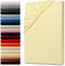 Julido Jersey Spannbettlaken 140x200 cm, Weiches Betttuch mit Gummizug, Baumwolle Oeko-Tex, Farben: Weizen, Anthrazit, Aubergine, Altrosa, Atmungsaktiv & Hautfreundlich