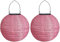 Youning Solar Lampions Außen Wetterfest, LED Solar Lampion Garten Laterne, Papier Laterne Lampenschirm Lampion Runde Laterne Papierlampions zum Dekorieren 20cm (2pcs Rosa)