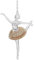 Schöne Ballerina Weihnachtsbaumschmuck Elegante Balletttänzerin Glitzer Hängende Xmas Ornamente in vielen Farben (Hellgold)