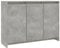 vidaXL Buffet Armoire Latérale Meuble de Rangement Armoire de Rangement Salle de Séjour Maison Intérieur Gris Béton 102x33x75 cm Aggloméré