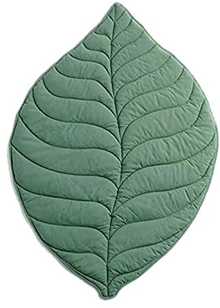 3D-Blätterform, Haustierdecke, Kissen, Haushaltsdecke oder Katzendecke, warm und weich, Plüschdecken für Hundebett und Katzenbett, Couchsofa, Einheitsgröße, Grün