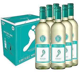 Barefoot White Moscato, Californian White Wine Case of 6 x 750ml