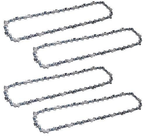 Vkinman 4 cadenas de motosierra de 12 pulgadas, paso LP de 3/8 pulgadas, 45 eslabones de transmisión, calibre de 043 pulgadas, repuesto para Poulan Ryobi Craftsman Echo