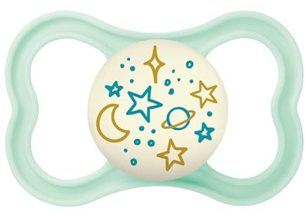 MAM Supreme Night Ciuccio Luminoso In Silicone, Con Custodia Porta Succhietto, 16+ mesi, Neutro