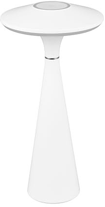 Reality Leuchten LED Außen Akku Tischleuchte Torrez R57726131, Kunststoff Weiß matt, inkl. 2 Watt LED, dimmbar, Lichtfarbe einstellbar