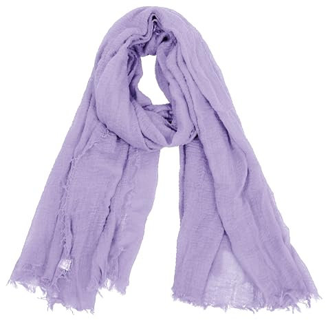 Van Der Rich ® - Schal mit fein gekreppter Oberfläche für Damen und Herren (29-Hellviolett, One Size)