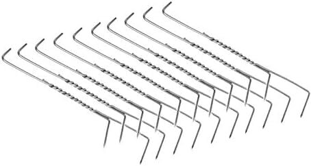 ok4y 10 Stück Räucherhaken Edelstahl Doppelspitz 19 cm gedrillt 2 mm Ø räuchern von Fisch Fleisch Käse Wurst