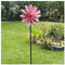HAZARA Garten WindmüHle 149cm Magische WindmüHle Aus Metall Groß Groß Windspiele FüR DraußEn Stehend FüR Terrasse Und Garten,Pink