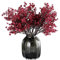 JAKY-Global Künstliche Blumen 12 Stück Getrocknete Unechte Seide Blumen Babysbreath Pflanze Dekoration für Hochzeit Sträuße Haus Garten Party Blumenschmuck (Weinrot)