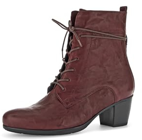 Gabor Damen Schnürstiefeletten, Frauen Stiefeletten,uebergangsschuhe,uebergangsstiefel,Chukka Boots,schnürboots,Boots,Dark-red,40 EU / 6.5 UK