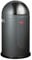 Wesco Pushboy junior Mülleimer in der Farbe graphit, pulverbeschichtetes Stahlblech, 22 Liter Volumen, große Edelstahlklappe, herausnehmbarer Innenbehälter