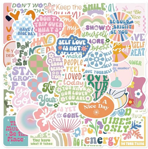 100 Stück Sticker Aesthetic,Sticker Fotoalbum,Sticker Set,für Aufkleber Fotoalbum Laptop Koffer Scrapbook Handyhülle Journal Kindle Stickers,Boho Cute Papeterie,Preppy Modische,Schulsachen Essentials