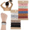 Ouligay 20 Stück Haargummis Damen, Boho Haargummi Armband, Elastische Geflochten Haargummis, Stretch Pferdeschwanz Haargummi für Dickes, Dünnes, Langes, Lockiges Haar