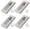 Keboyoe 4 Piezas Tiradores de Puertas Correderas Empotrados Tiradores Empotrados Puerta Corredera Tirador Embutido Puerta Corredera Acero Inoxidable con Tornillos para Muebles Armarios Gabinete Cajón