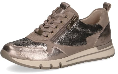 Caprice Damen 9-23757-45 Sneaker, Taupe MET.Comb, 36 EU Weit