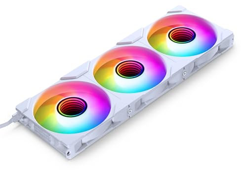 PHANTEKS M25 Gen2 PC Fan 120mm RGB 3-Pack – Reverse Blade Gaming PC Fan White | PWM Fan - up to 2,000 RPM - Modular System - High Airflow - Low Vibration - Quiet