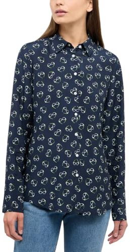 ETERNA Female Hemdbluse Bedruckt Regular FIT 44_D_1/1, 1/1, Navy