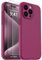 CASELIVE for iPhone 15 Pro Max Case, Liquid Silicone Case with [Tempered Glass Screen Protector] Full Body Shockproof Anti-Scratch Soft Microfiber Lining Cover for iPhone 15 Pro Max 6.7''(Mulberry)