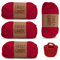 YZROHYI 4 PCS Dickesgarn zum Häkeln,Amigurumi zum Stricken,HäKelgarn für Anfänger,Textilgarn für Strickliesel,Crochet Yarn Blanket,Jersey für Taschen,Webrahmen Yarn zum Basteln