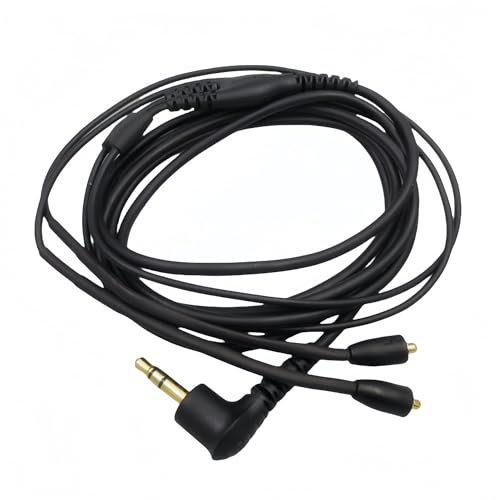 Ersatz-Kopfhörerkabel EAC64BK für Shure SE215, SE315, SE425, SE535 und SE846 Kopfhörer, 162 cm, Schwarz