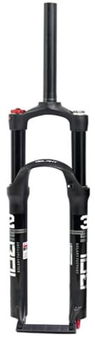 JNTFNE Fourche de VTT 26 27,5 29 Pouces Fourche à Double Chambre à air Débattement de 100 mm Fourche Avant VTT Tube Droit 28,6 mm Amortisseur de vélo Fourche Avant QR 9 mm Verrouillage Manuel