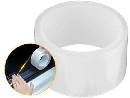 striscia di protezione del paraurti Pellicola protettiva per soglia portiera auto 3M, pellicola protettiva per paraurti in fibra di carbonio trasparente per KIA per Rio 2 3 per Sportage(Transparent)