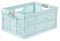 keeeper lea Stabile Profi-Klappbox mit Soft-Touch Griffen, 48,5 x 35 x 23,5 cm, 32 l, Aquamarine