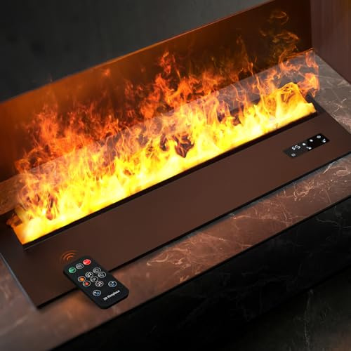 LIMERRI Wasserdampf elektrischen Kamin, 3D-Touch simulierte Flamme, gefälschte Kamin Dekoration (Flamme Farbe, 1800mm)