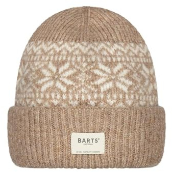 Barts Damen Beanie Strickmütze gestrickte Wintermütze mit Norwegermuster Negomba