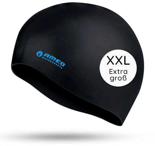 AMEO XXL Size Silikon-Badekappe – Extra große Swim Cap