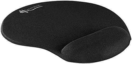 GeneralKeys ergonomisches Mousepad: Ergonomisches Mauspad mit Gel-Handgelenkauflage, schwarz (Mousepad mit Handgelenkauflage, Handballenauflage, PC)