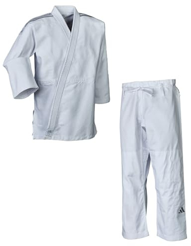 adidas Judo-Anzug Contest weiß/silberne Streifen, J650 (170)