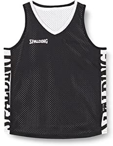 Spalding Herren Essential Reversible Shirt, schwarz/Weiß, 4XL