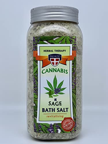 Palacio Badesalz mit Hanföl & Salbei-Extrakte - ohne Mineralöl, Parabene, Silikone - 900g!