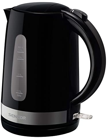 SENCOR SWK 1749BK Wasserkocher, 2200 Watt, Volumen 1,7 L, Schwarz