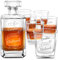 Maverton Whiskey Karaffe + 6er Whiskygläser Set mit Gravur - 700ml Whisky Dekanter - Geschenk zur Hochzeit für Paar - Namen