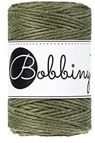 Bobbiny Corde Macramé Peignée Baby 1,5mm (Avocado) 100m