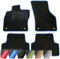 moto-MOLTICO Fußmatten Auto - Velours Autoteppiche passend für Skoda Octavia II (2004-2013) - 4-teiliges Set - Schwarze Automatten mit Blauen Ziernähten