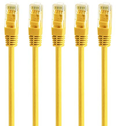 LMS Data Ethernet Cat 6 RJ45 UTP Patch LAN Cable Cord/Compatible with CAT.5, CAT.5e and CAT.7 for Modem, PC, Router, Laptop, Patch Panels, Fast Performance - 0.5M