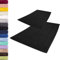Lavea Tapis de Bain 2x50x80 cm Série Elena - Super Absorbant et Doux pour la Peau - Tapis de Douche, Sol et Toilette en Éponge Coton 100% - Noir