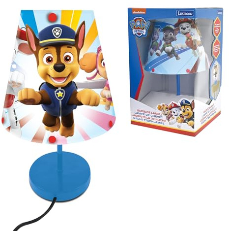 Lexibook, PAW Patrol, Nachttischlampe, LT010PA | Dekorative Lampe, Lampenschirm inklusive, sanftes Schlafzimmerlicht