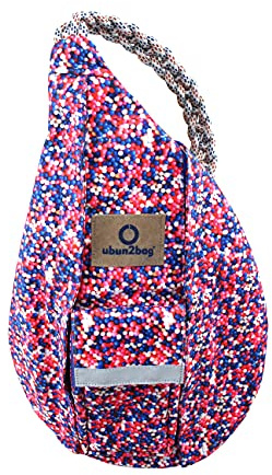 ubun2bag sling bag Rucksack für Damen und Herren Anti Theft RFID Schutz für Krypto Wallet - Wasserfest - Crossbody Sling Shoulder Bag Daypack (Bubbles)