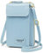 REETEE Sac Téléphone Portable Femmes Portefeuille en Cuir Petit Sac Bandoulière Femme Pochette Telephone Portable, Sac à Main Porte Feuille avec Porte Carte et Bandoulière Amovible(Bleu-1)