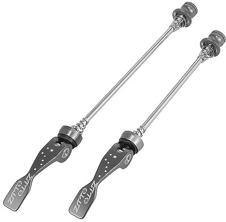 X AUTOHAUX 2pcs Mountain Bike Quick Release Skewer Axle Wheel Hub Titanium Tone